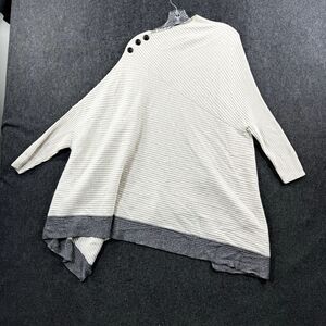 Rag & Bone Raenna Sweater Women's Small Beige Gray Shawl Merino Wool Oversized